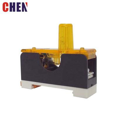 China 6*30mm FS-101 6*30mm DC Din Rail Fuse Base Lamp Fuse Holder for sale