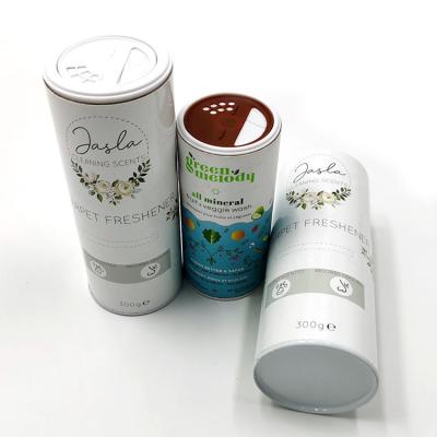 China Recycled Materials Pollen Paper Cylinder Packaging Flower Powder Paper Tubes Powder Paper Boxes With Shaker Lid for sale