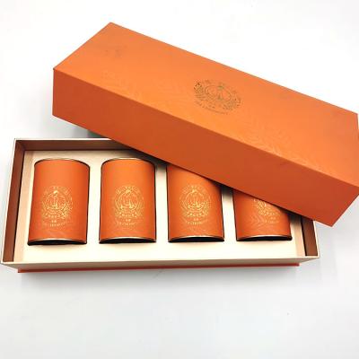 China Recycled Materials Gift Box Customized Advanced Paper Tube Cylinder Packaging Compound Paper Tea Boxes for sale