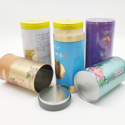 China Safety Tin Canister Coffee Tin Cans Beautifully Designed Storage And Packaging Cylinder for sale