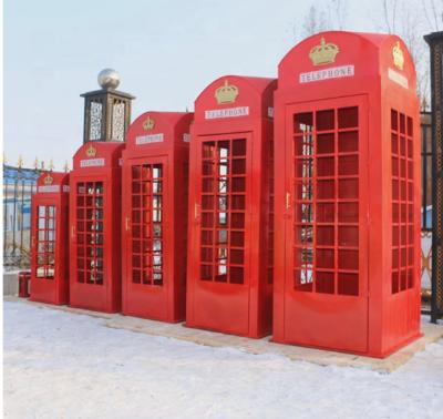 China Steel Structure Public Antique Green Phone Booths for sale