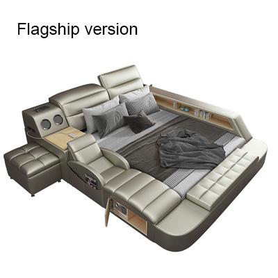 China Multi-functional modern bedroom furniture massage tatami master bed king size bed for sale