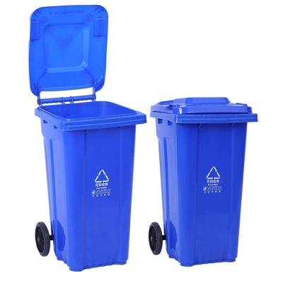 China Durable Reliable Outdoor Commercial Foot Pedal Plastic Wheelie Reputation Trash Can for sale