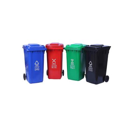 China China Supplier 240L Durable Smell Proof Plastic Trash Can Pedal Plastic Wheelie Trash Can for sale