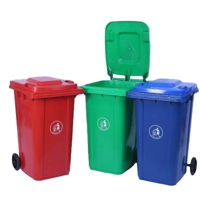 China Durable High Quality BBQ Trash Bin 240 Liter Plastic Waste Bin With Wheel for sale