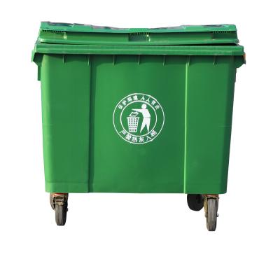 China Sustainable Wholesale High Quality Outdoor Public Reuse Wheelie 660L Waste Bin for sale