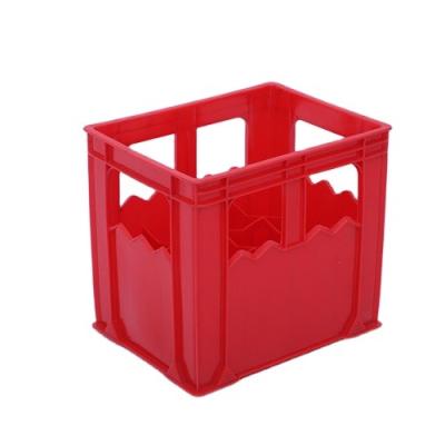 China China Supplier Stackable Red Grid Beer Basket Logistics Plastic Beer Turnover Box for sale