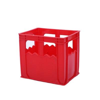 China Price Promotion 12 Bottles Large Beer Basket Storage Stackable Turnover Box Plastic Beer Crates for sale