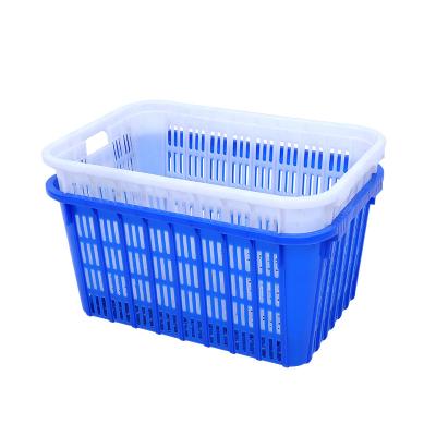 China various size Non-foldable perforated plastic crate stackable plastic fruit vegetables basket for sale