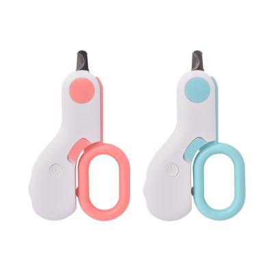 China Pet Grooming Supplies Stabilized Anti-bleeding LED Light Viable Pet Nail Clippers for sale