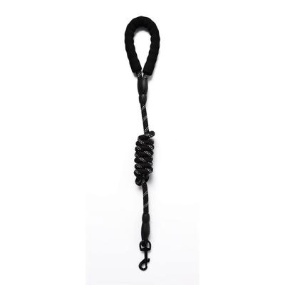 China Pet Outdoor Sports Reflective Mark Pull Rope Nylon Woven Round Dog Leash Stocked for sale