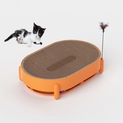 China Pet Furniture Cat Work Area Scratcher Cardboard Kitten Sisal Stocked Work Area for sale