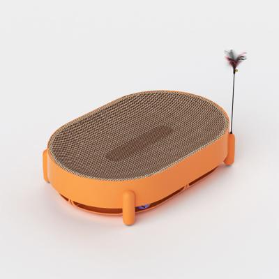 China Stocked 2022 Corrugated Cardboard Recyclable Cat Scratcher Cardboard Scratcher for sale