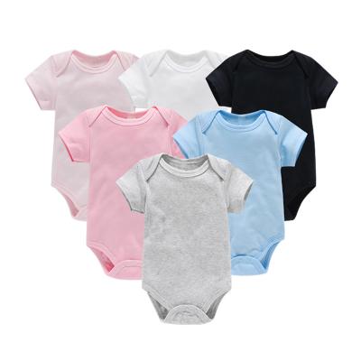 China 2021 Wholesale One Piece Baby Short Romper Breathable Short Sleeve Romper And Overalls Toddler Clothes for sale