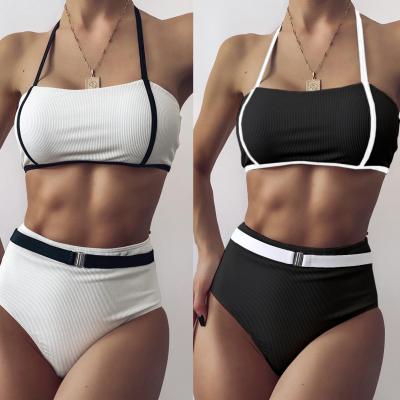 China Wholesale White Luxury Swimwear Girls Swimwear Black Swimsuit Swimwear High Waisted Women's Breathable Bikinis for sale