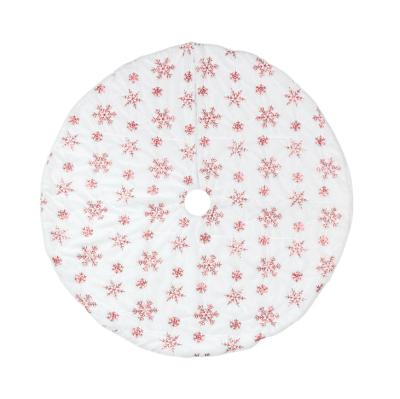 China White Festival Decoration Tree Skirt 90 New 122cm Plush Bead Christmas Tree White Sequin Embroidered Home Accessories Decorations for sale