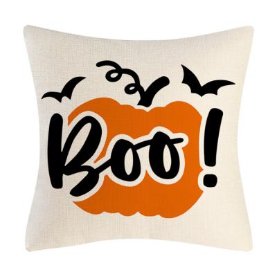 China Traditional Warm Linen Border Home Winter Pillow Amazon Halloween Halloween Pillow Sofa Decorative Cushion Cover for sale