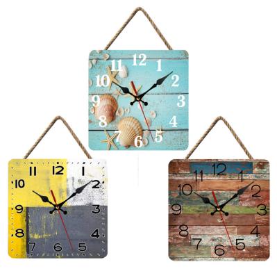 China 2021 Europe Product Creative Wall Clock Amazon Modern Retro Clock Popular Nordic Wooden Home Decorative Clock for sale