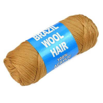 China Hot Sale Anti-pilling Wool Hair Yarn Synthetic Brazilian Brazilian Acrylic African Wig Yarns For Hand Machine Braiding Knitting Wigs for sale