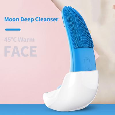 China Wholesale New Mini Vibrating Ultrasonic Electric Massage DEEP CLEANSING Cleansing Brush Food Grade Portable Waterproof Silicone Facial Massager for sale