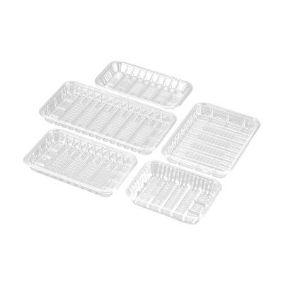 China Disposable Plastic Packaging Fruit Vegetable Cake Tray Blister Packaging Baking Disposable Box for sale