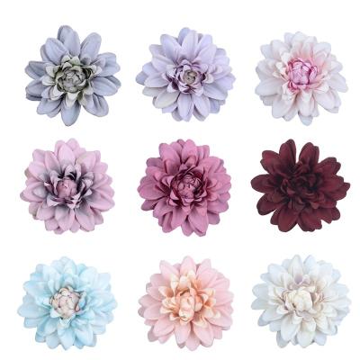 China decorative flowers & Braids 10cm Sike Princess Rose Flower Heads For Home Artificial Scrapbook Craft Supplies DIY Wedding Decoration for sale