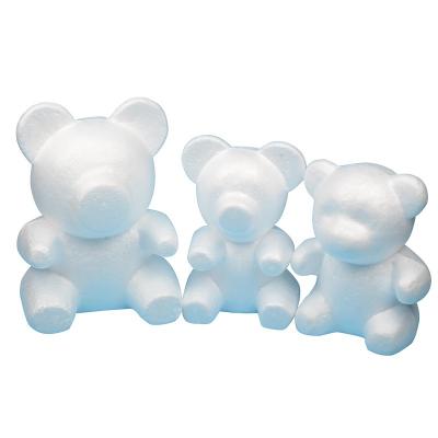 China 2019 White Festival Decoration Styrofoam Teddy Bear Foam Mold For Valentine's Day Wedding Decoration Gifts for sale