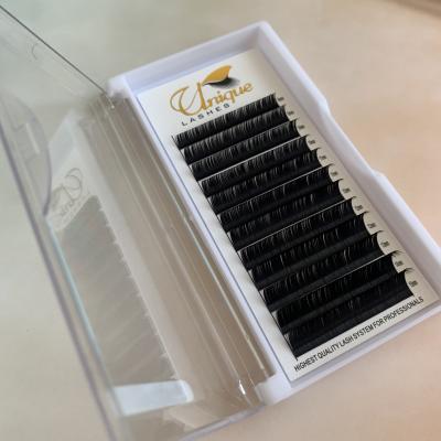 China Jet Black Volume Fan Lashes Super Light And Soft 0.15 Pack Custom Silk Classic Lashes 0.18mm Different for sale