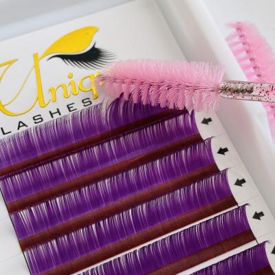 China Wholesale Korean Soft Natural Regular Individual Eyelashes Extension With Private Label Color Lashes for sale