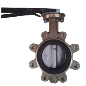 China DN80 PN20 Wafer Type Butterfly Valve Aluminium Bronze Lug Type Butterfly Valve for sale