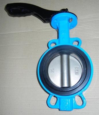 China DN80 Wafer Type Butterfly Valve Ductile Iron Butterfly Valve GGG40 PN16 for sale