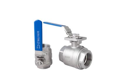 China NPT Screw Floating Ball Valve Two PC 1000 WOG Full Port Ball Valve Locking Device for sale