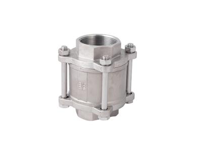 China Stainless Steel  Industrial Check Valve Three Piece 1000 Psi Low Pressure Drop for sale