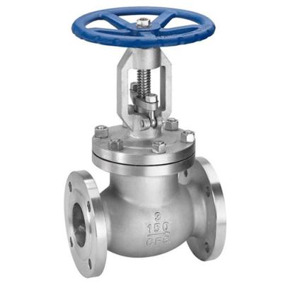 China BS 1873 Stainless steel CF8 Globe valve,bb,os&y,plug disc,RF flanged,handwheel operated for sale