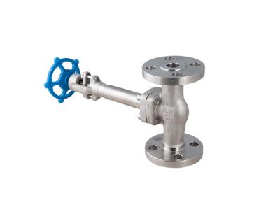 China Extended long bonnet,forged Cryogenic globe valve,a182 f304,integral flange,1inch,class 600lb for sale