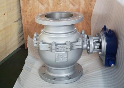 China 2-PC Trunnion Ball Valve, ASTM A216 WCB, API 6D, 8 Inch, 150LB, RF,Gear Opeated for sale