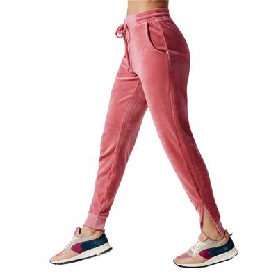 China Anti-wrinkle Women's Performance Fleece Jogger Pants With Zipper Pockets for sale