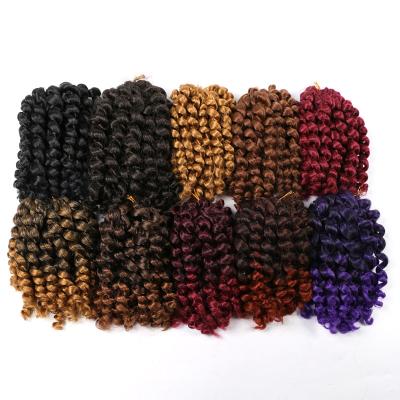 China Curly Faux Locs NU Locs Loop Crochet Hair Jamaican Synthetic Braids Bounce Hair Wand Braiding Loop for sale