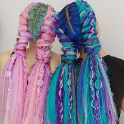 China Curly Synthetic Loop Elephant Braids Hair Extensions Braiding Hairstyle 100g/Pcs Long 24 Inch Sheer /Mix Color For Women for sale