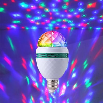 China DMX Stage Light Neon Color Disco Ball Light E27 Crystal Magic Lamp 3W Disco Ball Rotating Mini Move Head Stage Light DJ KTV Colorful Bar for sale