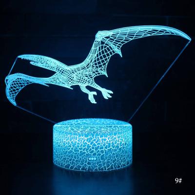 China Modern Dinosaur Series Lamp Night Light 3D LED Table Lamps Remote Control Toys Gift Led Acrylic Night Light for sale