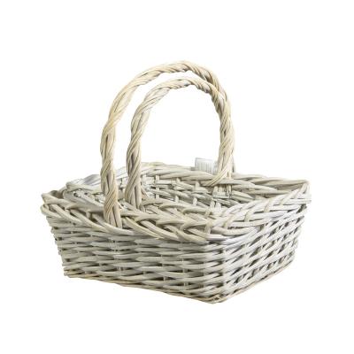 China Wholesale Handmade Woven Bread Basket Wicker Basket Picnic Decor From Europe for sale