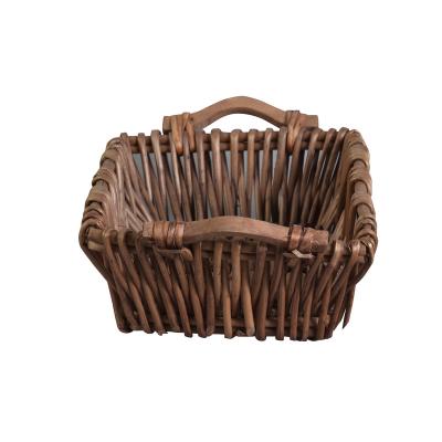 China Wholesale Handmade Woven Bread Basket Wicker Basket Picnic Decor From Europe for sale