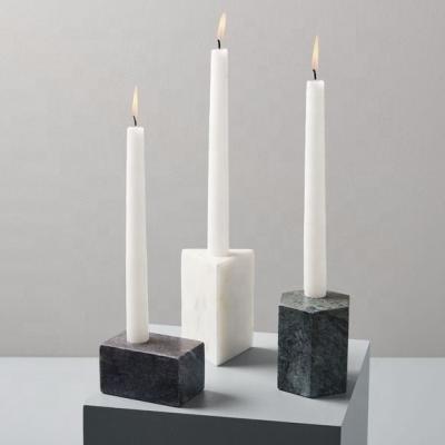 China Europe Modern Design 3 Colors Marble Candle Holders , Candle Vessels Home Decor for sale