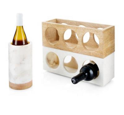 China Direct Selling Convertible Marble Wood Stone Factory Wine Rack Display Wine Rack Storage Splicing Marble Shelf for sale