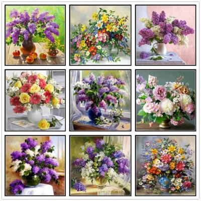 China Modern Cross Stitch Flowers Diamond Painting DIY 5D Diamond Painting Home Decoration Diamond Embroidery for sale