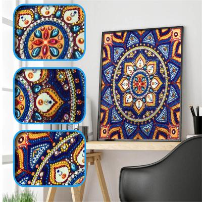 China Modern Special Shape Diamond Painting Custom Photo of Mandala Flower 5D Crystal Diamond DIY for sale