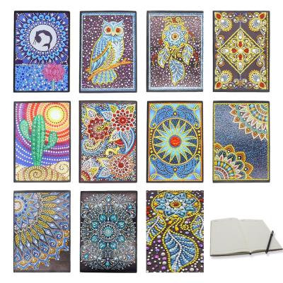 China Modern 5D Diamond Painting DIY Notebook Diamond Art Embroidery Cross Stitch Notebook With Line Diary Diamond Art Painting for sale