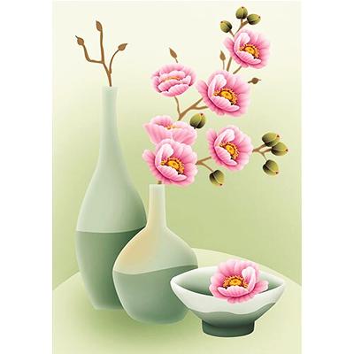 China Modern Diamond Embroidery 5D Diamond Stitch DIY Vase Home Decoration Diamond Cross Painting for sale