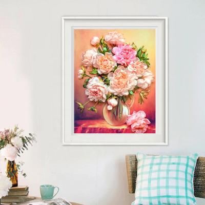 China Modern DIY 5D Diamond Painting Cross Stitch Flower Home Decoration Diamond Embroidery for sale